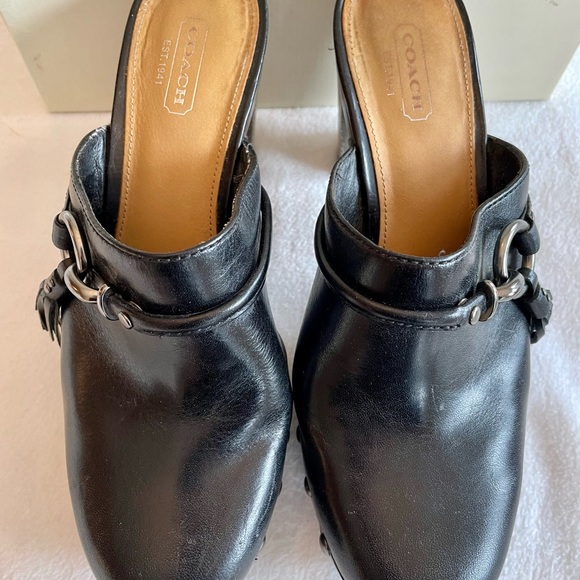 Coach Sasha Vachetta black mules - Picture 3 of 4